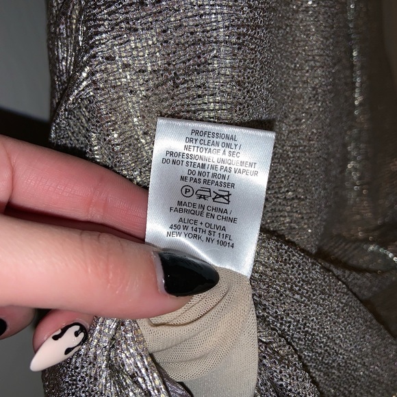 Alice & Olivia Judy metallic mini dress—-NWT - Picture 16 of 16